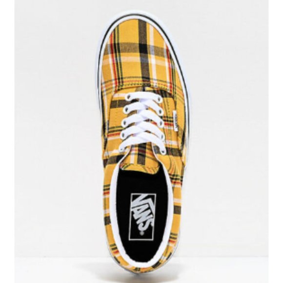 Vans Plaid Authentic Yellow/True White Men's 3.5/Women's 5  NIB - Picture 6 of 12